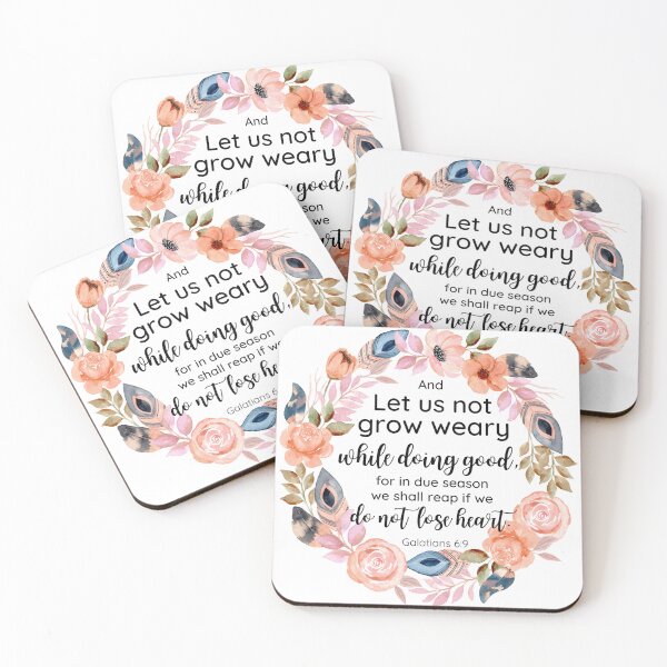 Item preview, Cute floral Galatians 6:9 designed and sold by fribabywonder.