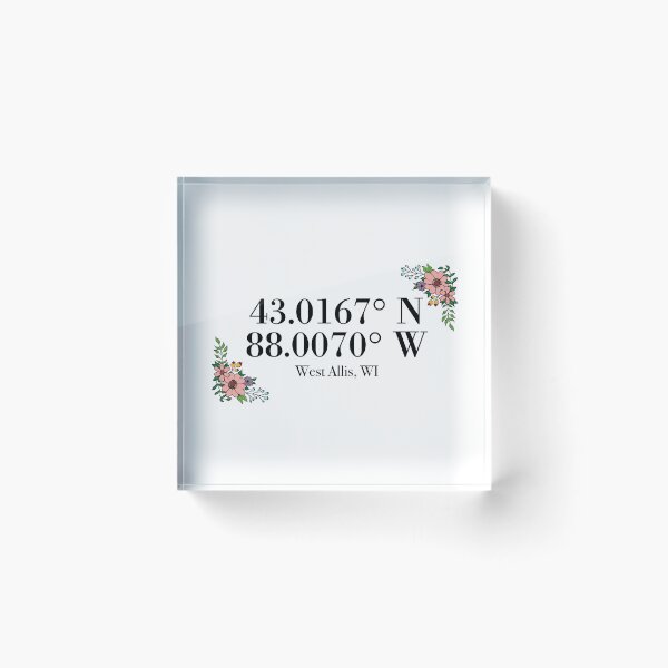 Item preview, West Allis, WI Coordinates designed and sold by mynameisliana.