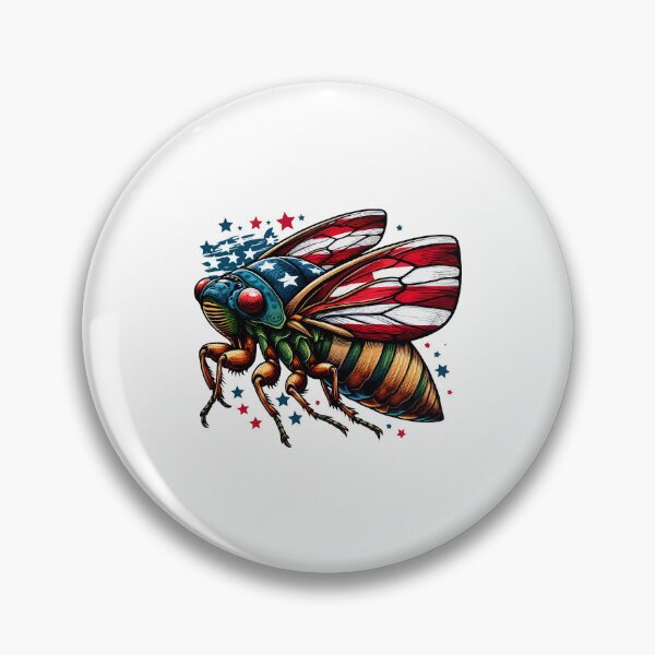 Item preview, Cicada 2024 American Flag 4th Of July Bug Entomology Insect designed and sold by Stick-Artistry.