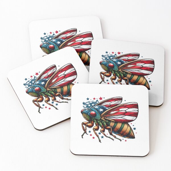 Item preview, Cicada 2024 American Flag 4th Of July Bug Entomology Insect designed and sold by Stick-Artistry.
