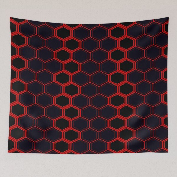 Item preview, Rage Red Hexagon Pattern designed and sold by The-Stellerium.