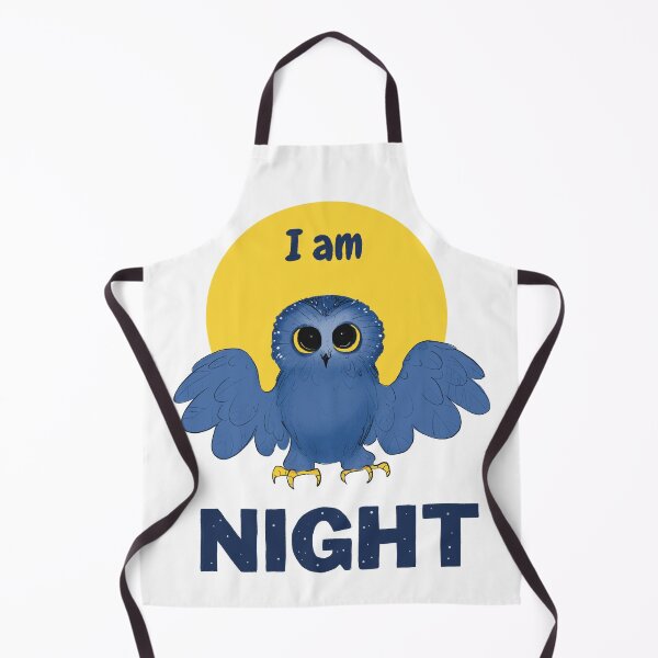 Item preview, I Am Night Cute Owl Design on Moon and Stars  designed and sold by RedFoxBoutique.