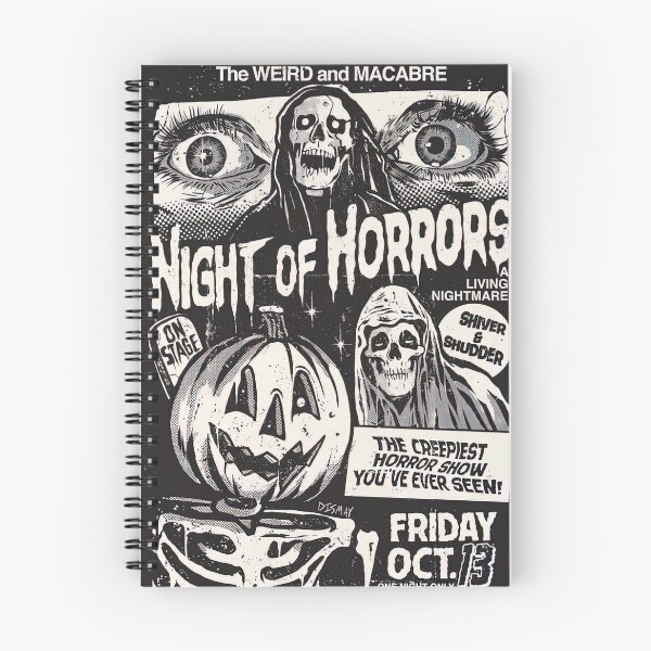 Item preview, Night of Horrors Horror Show Spookshow Poster designed and sold by SpookshowDesign.