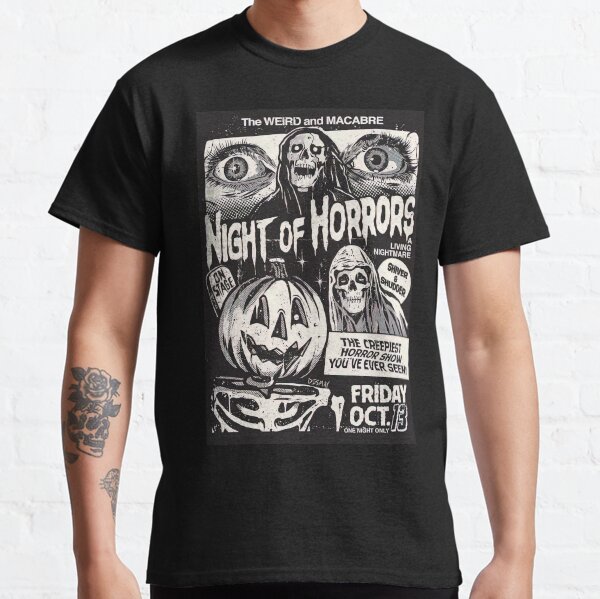 Item preview, Night of Horrors Horror Show Spookshow Poster designed and sold by SpookshowDesign.