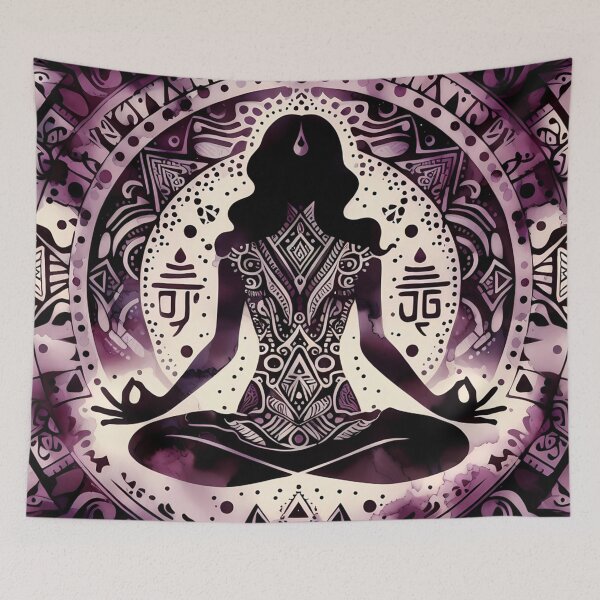 Item preview, a person sitting in a meditative pose. Let's explore the elements further: designed and sold by aminz4.