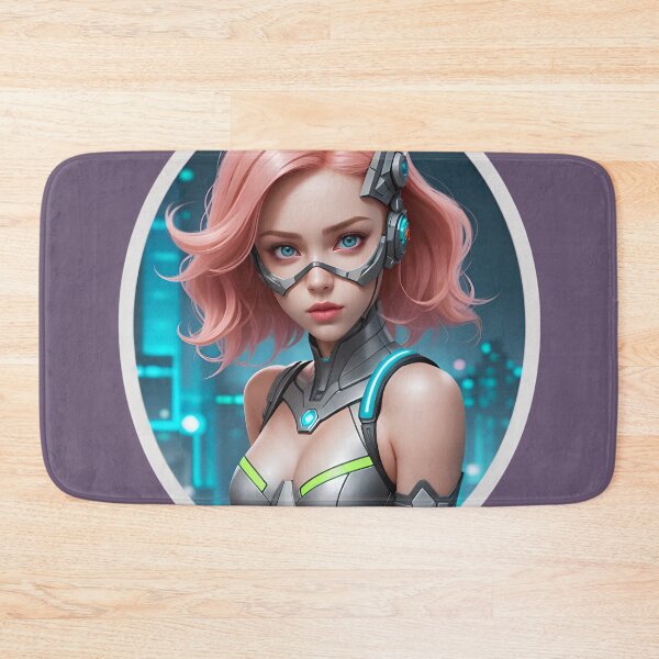 Item preview, Cute Futuristic Cyborg Girl designed and sold by TheArtOfPat.