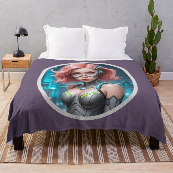 Item preview, Cute Futuristic Cyborg Girl designed and sold by TheArtOfPat.
