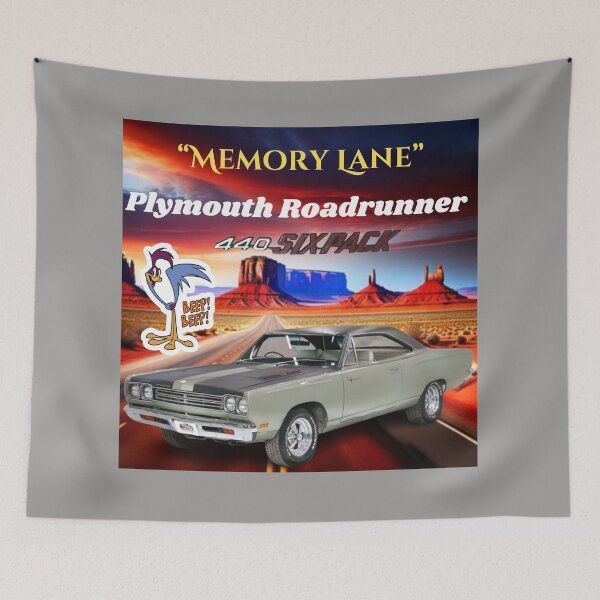 Item preview, Vintage Plymouth Roadrunner 440 Six Pack - Memory Lane Art designed and sold by Mrpalaad.
