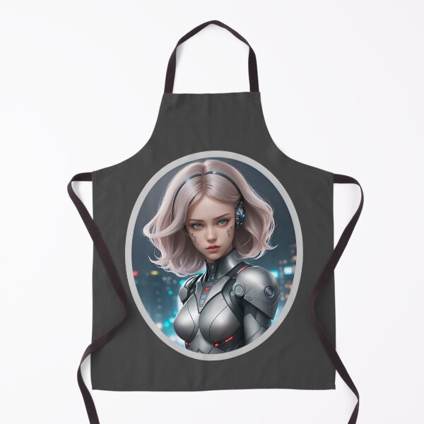 Item preview, Cute Futuristic Cyborg Girl designed and sold by TheArtOfPat.