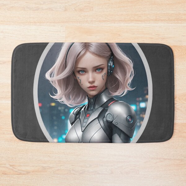 Item preview, Cute Futuristic Cyborg Girl designed and sold by TheArtOfPat.
