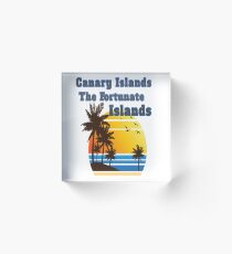 Canary Islands The Fortunate Islands Acrylic Block