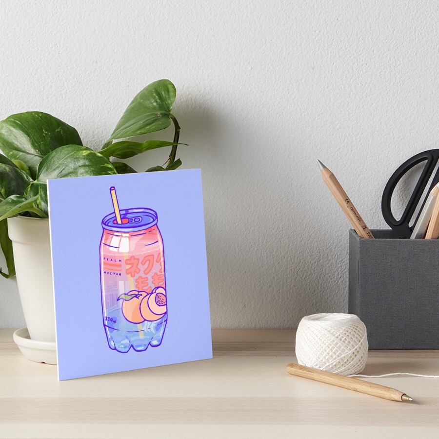 Peach Bubbles Art Board Print