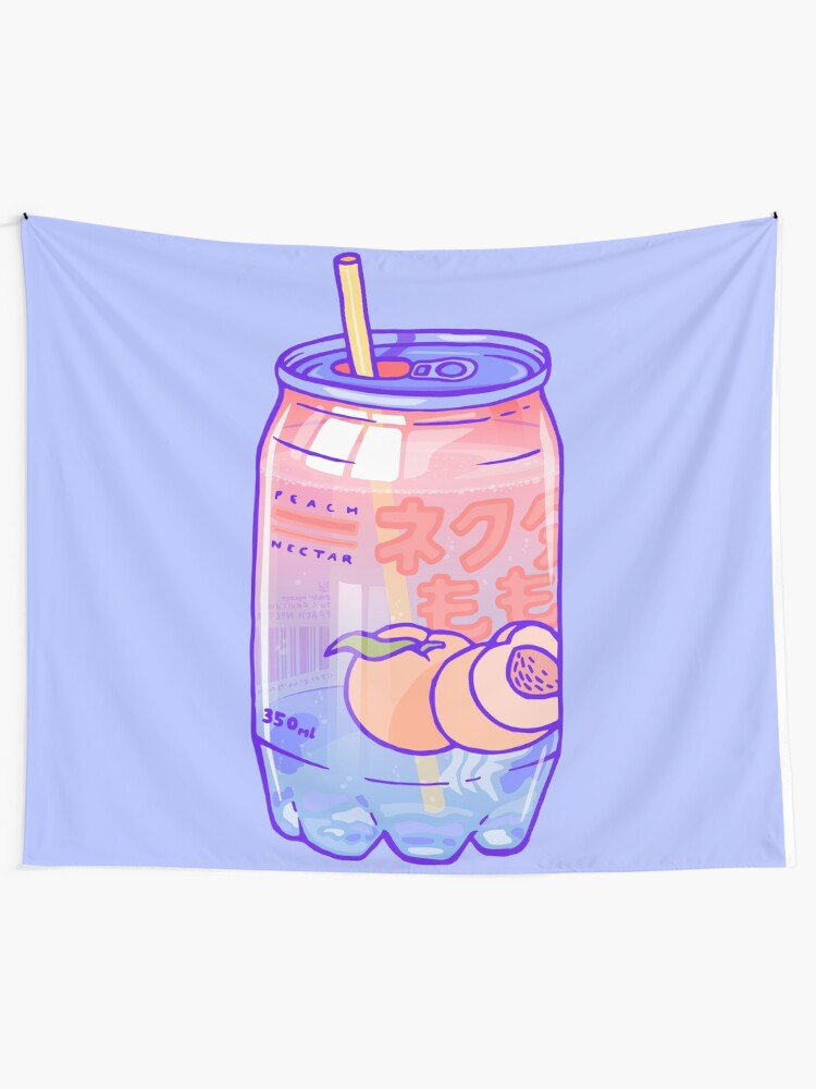 Alternate view of Peach Bubbles Tapestry