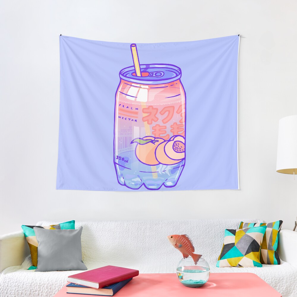 Peach Bubbles Tapestry