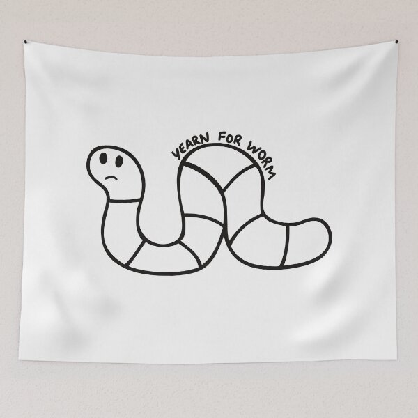 Item preview, Yearn for Worm Funny Doodle designed and sold by Pink Ribbon.
