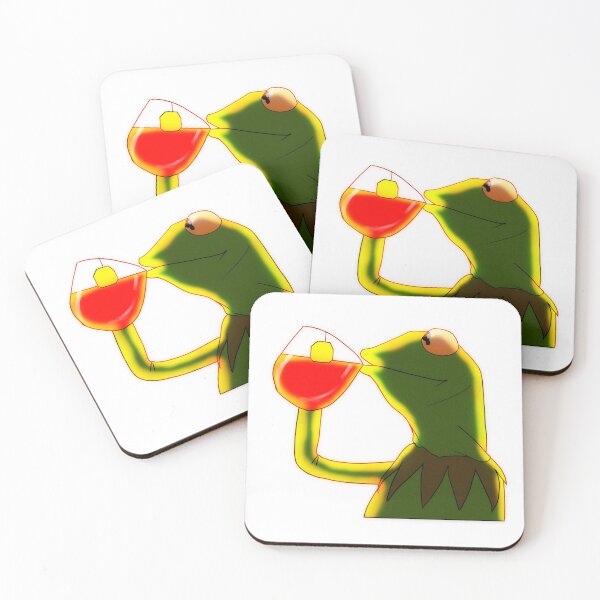 Artikelvorschau, Teetrinker - Kermit Meme - Weißer Hintergrund entworfen und verkauft von ArleesArt.