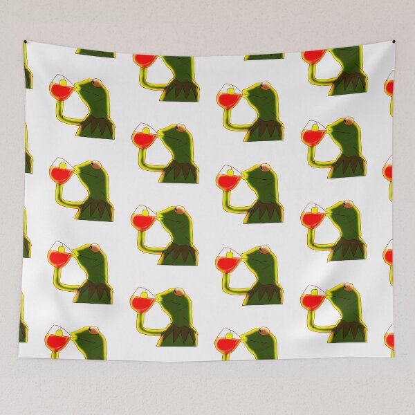 Item preview, Tea drinker - Kermit Meme - White Background designed and sold by ArleesArt.