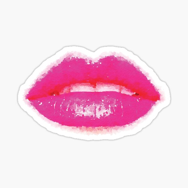 Pink Lips Stickers for Sale