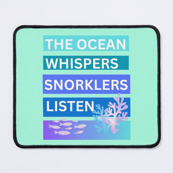 Item preview, The ocean whispers snorkelers listen designed and sold by seahorse crossing.