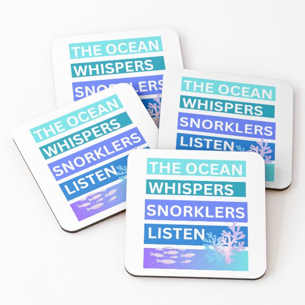 Item preview, The ocean whispers snorkelers listen designed and sold by seahorse crossing.
