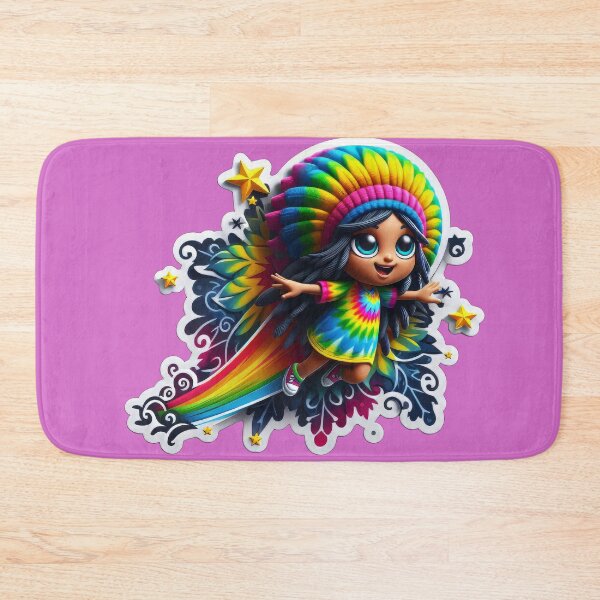 Item preview, Rasta Fairy, Cute Little Girl Cartoon, Reggae Rastafairyan, Dreadlock, Rainbow Tie Dye designed and sold by Anticulture.