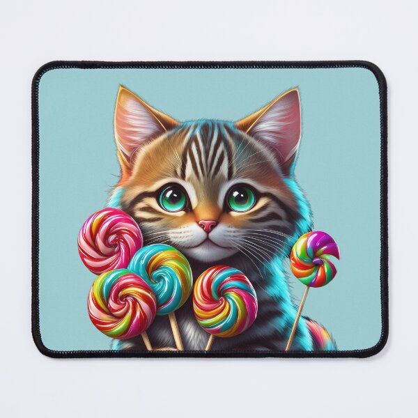 Item preview, Cute cat with candy designed and sold by AnyMar2023.