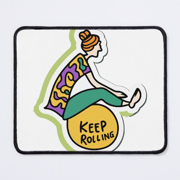 Item preview, Keep Rolling Pilates Ball Doodle designed and sold by NiftyWrx.