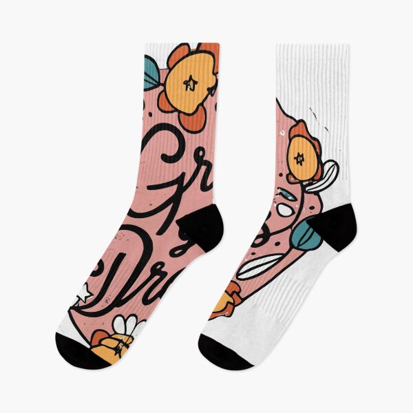 Item preview, Grip Your Dreams - Whimsical Pilates Socks Illustration designed and sold by NiftyWrx.