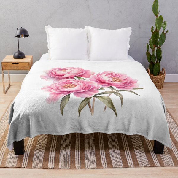 Item preview, Watercolor Pink Peony Flowers designed and sold by silviaol.