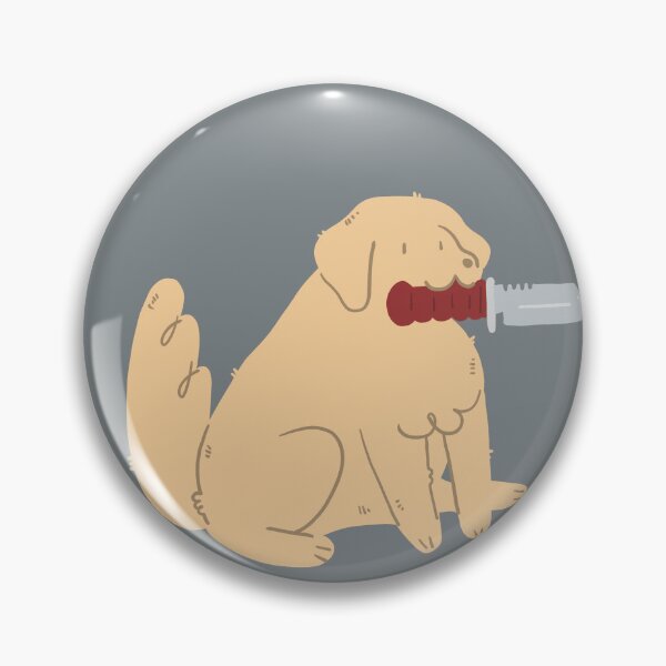 Item preview, golden retriever with hunting knife designed and sold by Childish by Design.