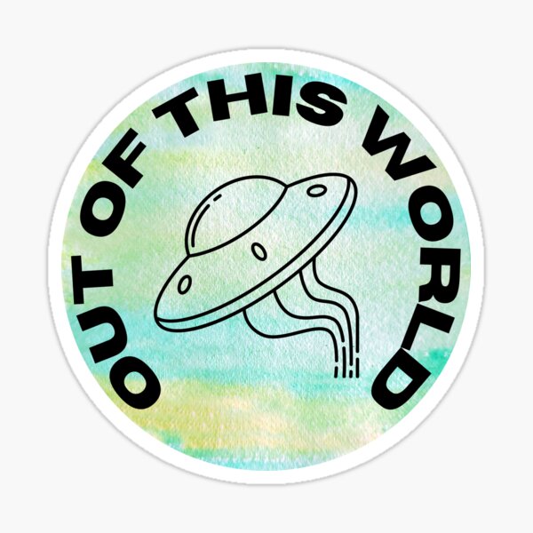 Item preview, Out of This World Alien Space Saucer Watercolour designed and sold by HeyDaisyShop.