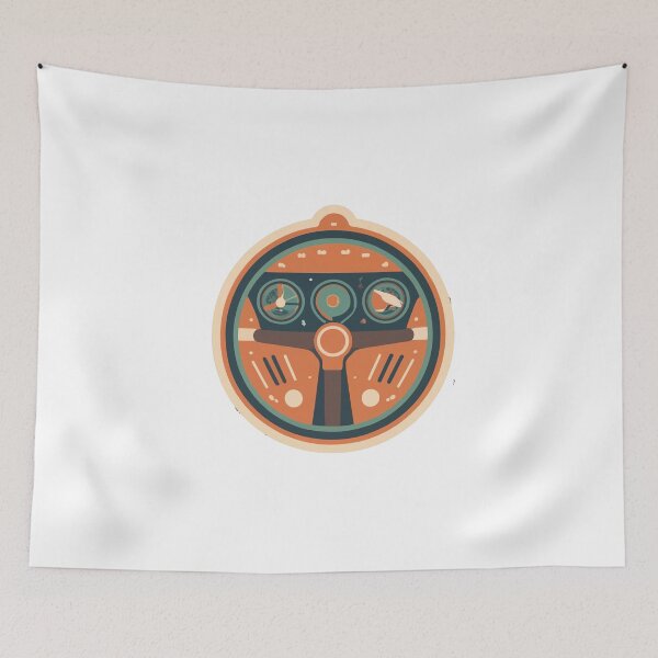 Item preview, Vintage Cockpit Dashboard - Minimalist Aviation Design designed and sold by NiftyWrx.