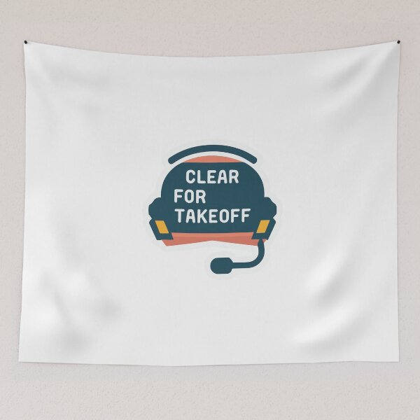 Item preview, Clear for Takeoff - Minimalist Aviation Headset Design designed and sold by NiftyWrx.