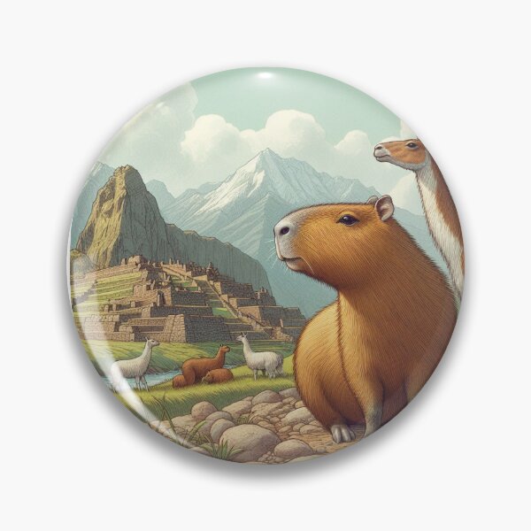 Item preview, Capybara Visits Inca Ruins1 designed and sold by Capybara Art Lover.