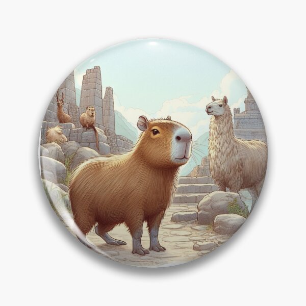 Item preview, Capybara Visits Inca Ruins3 designed and sold by Capybara Art Lover.
