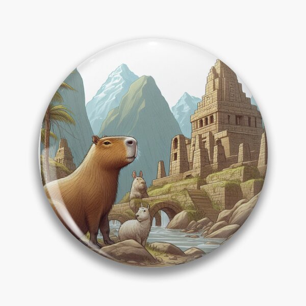 Item preview, Capybara Visits Inca Ruins5 designed and sold by Capybara Art Lover.