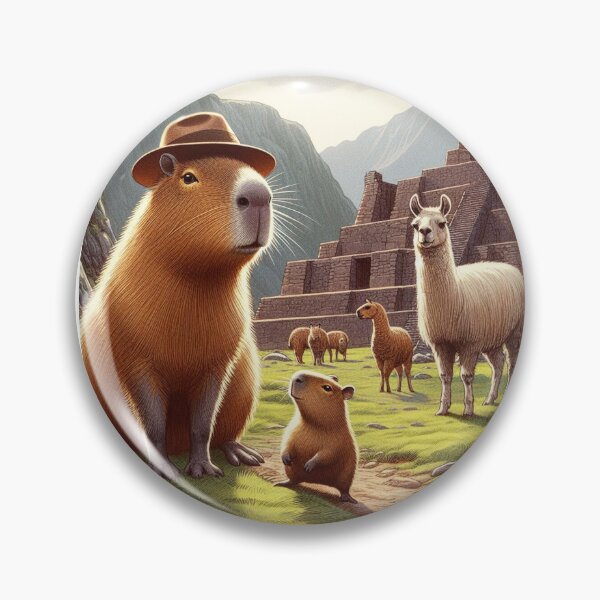 Item preview, Capybara Visits Inca Ruins10 designed and sold by Capybara Art Lover.