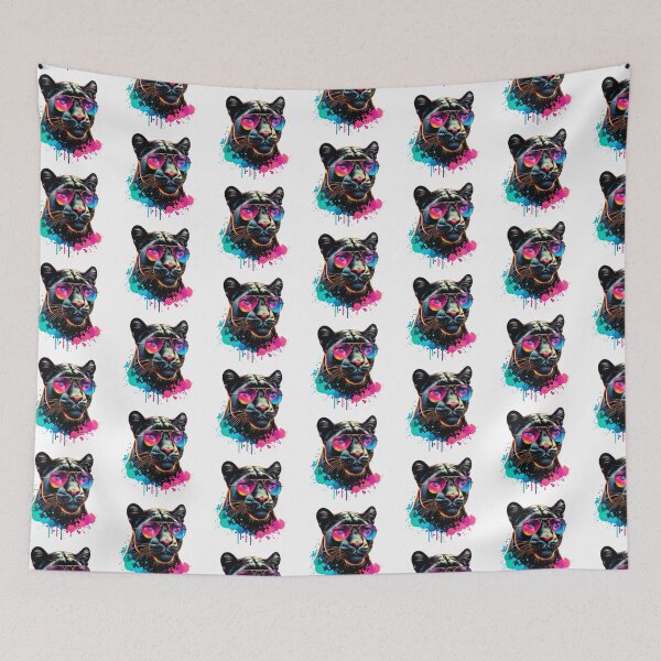 Item preview, Watercolor Panther Wearing Sunglasses designed and sold by TheAnimalZ00.