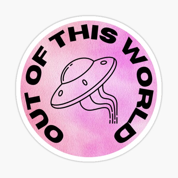 Item preview, Out of This World Watercolour Pink Spaceship Outline designed and sold by HeyDaisyShop.