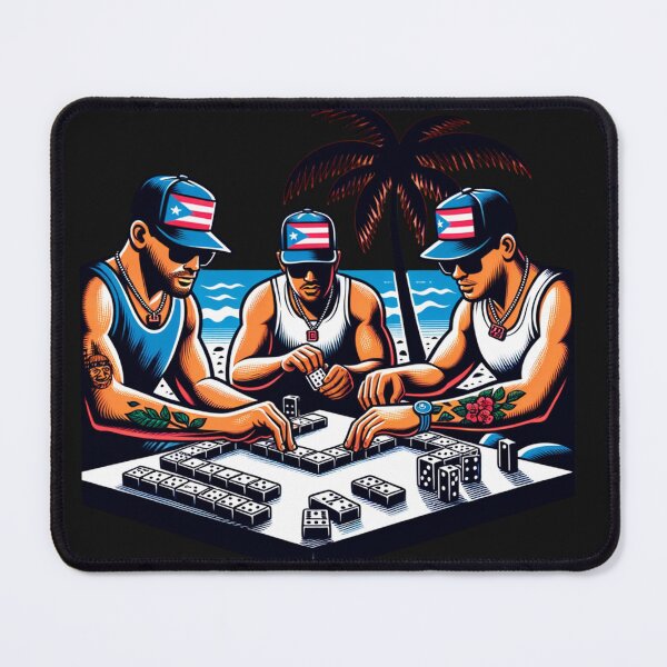 Item preview, Puerto Rican Guys playing dominoes by the beach designed and sold by NeaftyFinds.