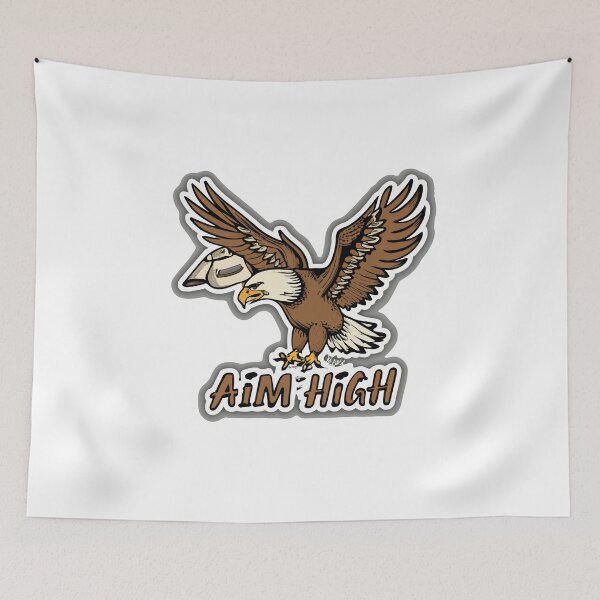 Item preview, Majestic Bald Eagle Pilot Aim High Classic Sticker designed and sold by NiftyWrx.