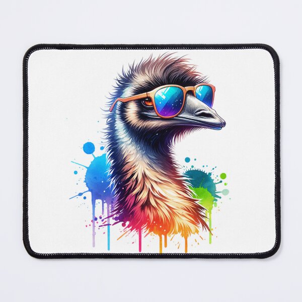 Item preview, Watercolor Emu Wearing Sunglasses designed and sold by TheAnimalZ00.