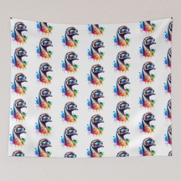 Item preview, Watercolor Emu Wearing Sunglasses designed and sold by TheAnimalZ00.