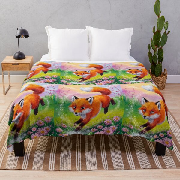 Artikelvorschau, Fuchs-Porträt. Frühlingsfuchs, Blumenfuchs, glücklicher Fuchs, Fantasiefuchs, wunderlicher Fuchs entworfen und verkauft von FoxVibes.