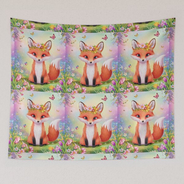 Artikelvorschau, Fuchs-Porträt. Frühlingsfuchs, Blumenfuchs, glücklicher Fuchs, Fantasiefuchs, wunderlicher Fuchs entworfen und verkauft von FoxVibes.