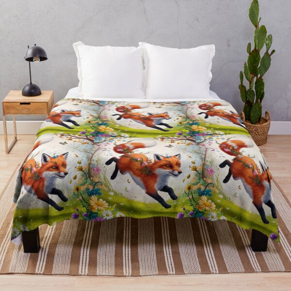 Artikelvorschau, Fuchs-Porträt. Frühlingsfuchs, Blumenfuchs, glücklicher Fuchs, Fantasiefuchs, wunderlicher Fuchs entworfen und verkauft von FoxVibes.