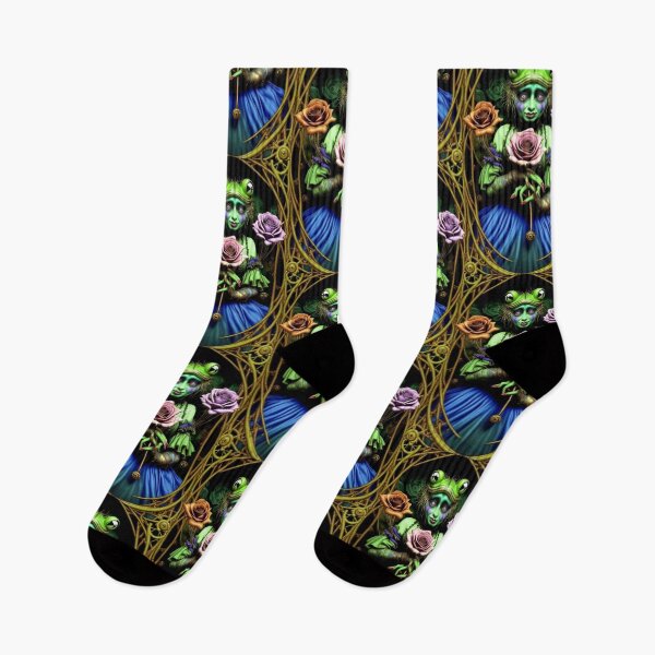 Item preview, Classic Abstract Art Frogs and Roses designed and sold by TheDarkWardrobe.