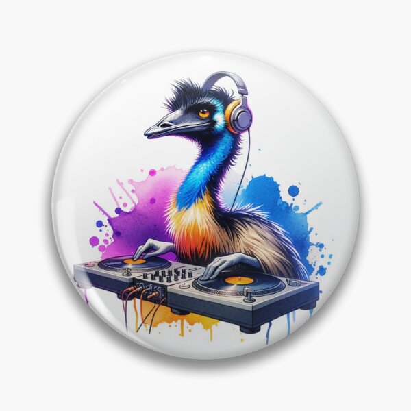 Item preview, Watercolor DJ Emu designed and sold by TheAnimalZ00.