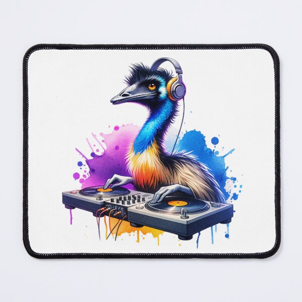 Item preview, Watercolor DJ Emu designed and sold by TheAnimalZ00.