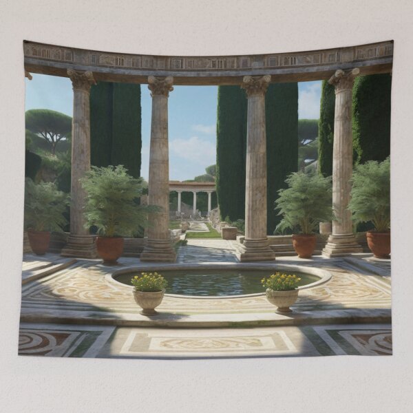 Item preview, Sunny Afternoon in a Roman Peristyle Garden designed and sold by YuckyCat.